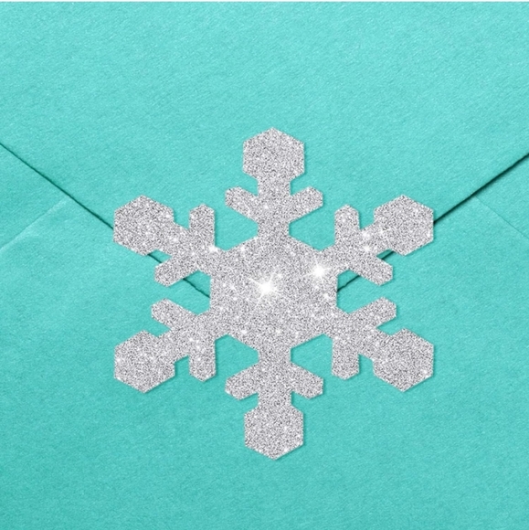 Christmas Holiday Glitter Snowflake Stickers 15pcs - Picture 1 of 6